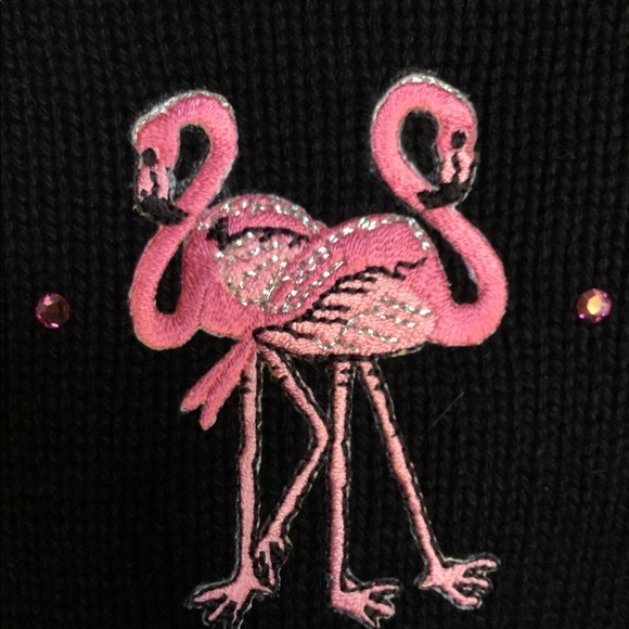 Size Small NEW pink flamingo sweater cardigan - Picture 5 of 5